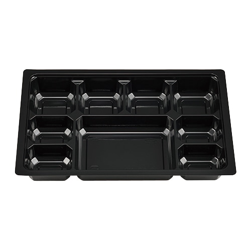 エフピコチューパ 仕出し弁当容器 紙ボックス MSD中仕切 90-60 NC 黒 50枚/袋(ご注文単位6袋)【直送品】