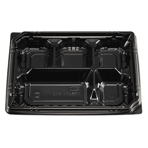 エフピコチューパ 弁当容器　カチ楽　本体 23-18-2 黒 50枚/袋（ご注文単位12袋）【直送品】