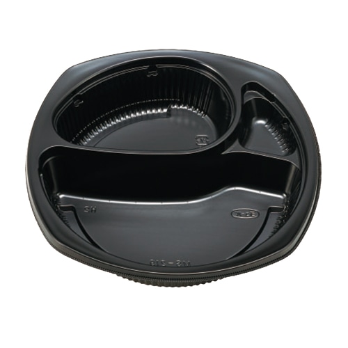 エフピコチューパ カレー容器 MS-219 本体 黒 50枚/袋(ご注文単位8袋)【直送品】