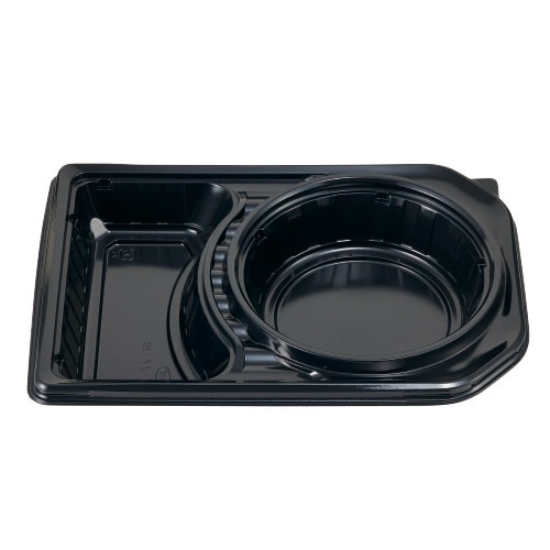 エフピコチューパ 弁当容器 デリカランチ 本体 DL-27-19 黒 50枚/袋(ご注文単位8袋)【直送品】