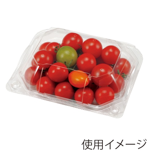 エフピコチューパ 青果物汎用容器　PSクリアルーフM 10H　透明 CP007427 100枚/袋（ご注文単位9袋）【直送品】