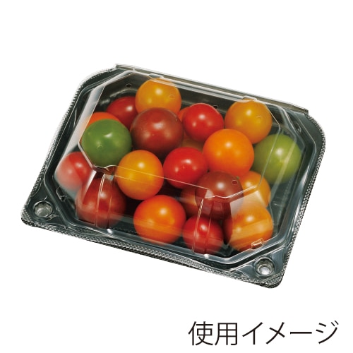 エフピコチューパ 青果物汎用容器 PSクリアルーフM 10H BLW CP007428 100枚/袋(ご注文単位9袋)【直送品】