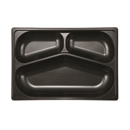 エフピコチューパ 仕出し弁当容器 紙ボックス MSD中仕切 80-55 K-2 黒 50枚/袋(ご注文単位6袋)【直送品】