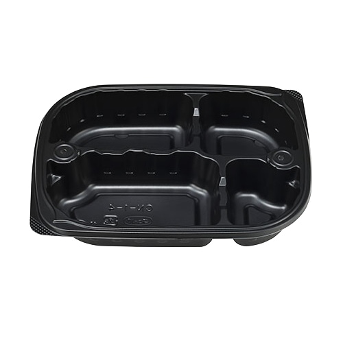 エフピコチューパ トップシール対応弁当容器　CN-1-4　本体  黒 50枚/袋（ご注文単位12袋）【直送品】