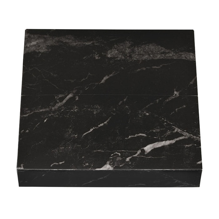 エフピコチューパ 仕出し容器　一体型紙ボックス　エコ折蓋 70-70　FSM 黒大理石 50枚/袋（ご注文単位6袋）【直送品】