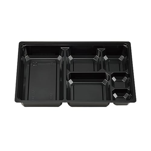 エフピコチューパ 仕出し弁当容器 紙ボックス MSD中仕切 80-55 黒 50枚/袋（ご注文単位6袋）【直送品】