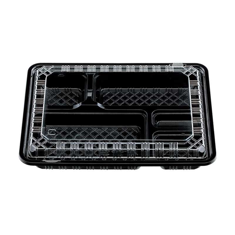 エフピコチューパ 弁当容器 CY弁当 OPS蓋セット CY-3-2 黒 CP520514 50組/袋（ご注文単位8袋）【直送品】