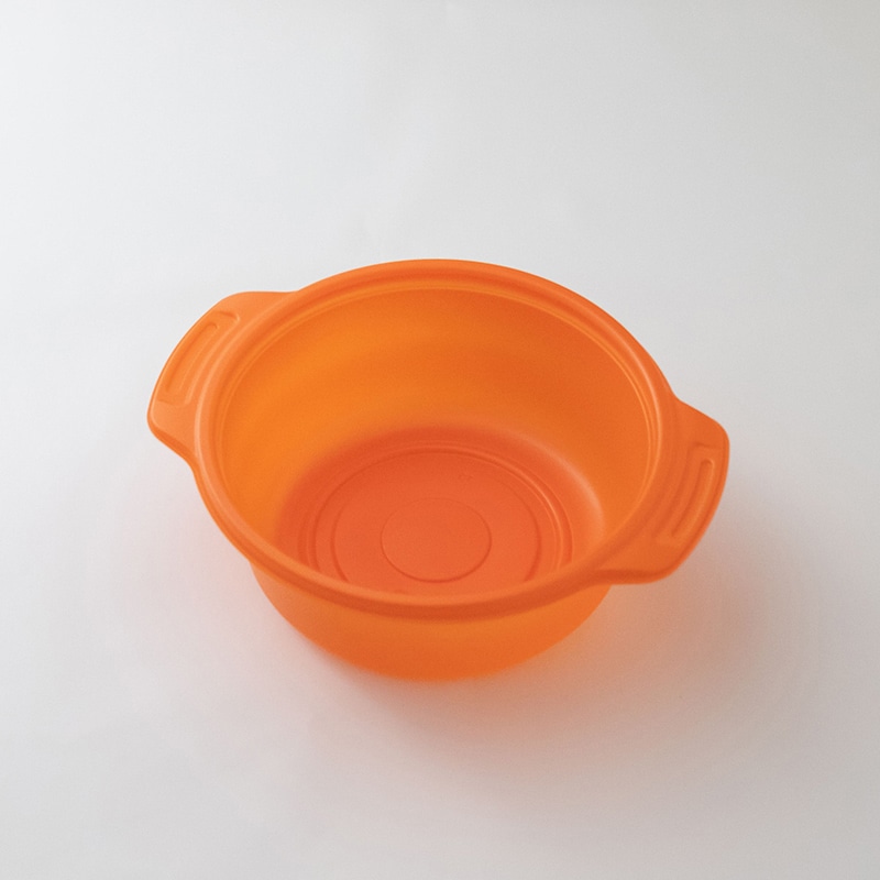 コバヤシ 鍋型容器 copotte コポット 本体 丸型 小 オレンジ 50枚/袋(ご注文単位16袋)【直送品】