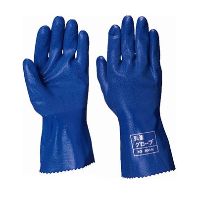 弘進ゴム ニトリル手袋　弘進グローブ　500 ブルー　LL K0019AE 1組（ご注文単位40枚）【直送品】