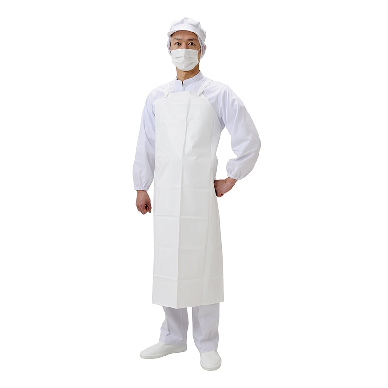 弘進ゴム エプロン エバライトソフト 胸付前掛 C 白 M G0492AJ 1枚(ご注文単位40枚)【直送品】