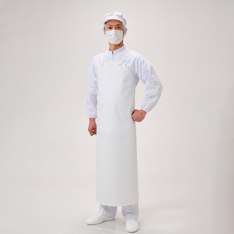 弘進ゴム エプロン タフライトソフト 胸付前掛 白 SS G0477CA 1枚(ご注文単位20枚)【直送品】