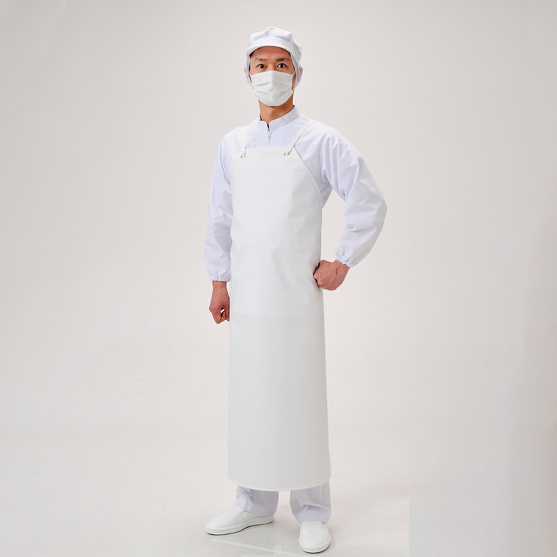 弘進ゴム エプロン タフライトソフト 胸付前掛 W 白 S G0477CE 1枚(ご注文単位40枚)【直送品】