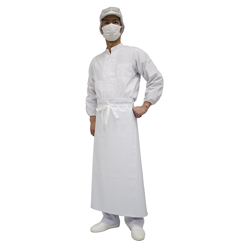 弘進ゴム エプロン ロン耐油 胸無前掛 白 M G0524AC 1枚(ご注文単位40枚)【直送品】