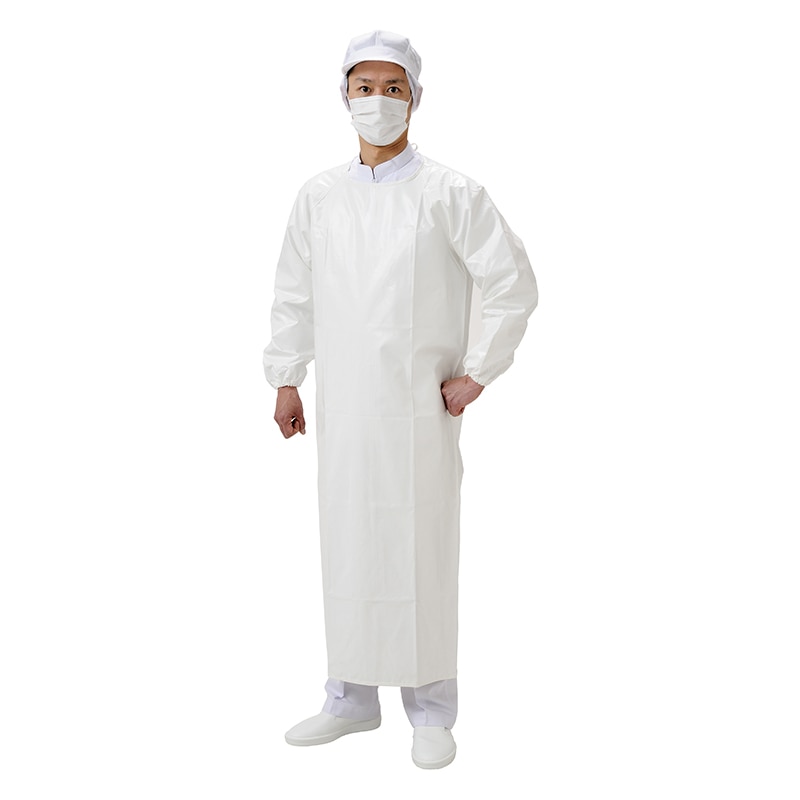 弘進ゴム エプロン　ネオフレッシュ　カッポウエプロン　袖付 白　M G0477FY 1枚（ご注文単位40枚）【直送品】