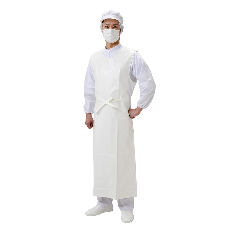 弘進ゴム エプロン　ネオフレッシュ　カッポウエプロン　袖無 白　M G0477GC 1枚（ご注文単位40枚）【直送品】