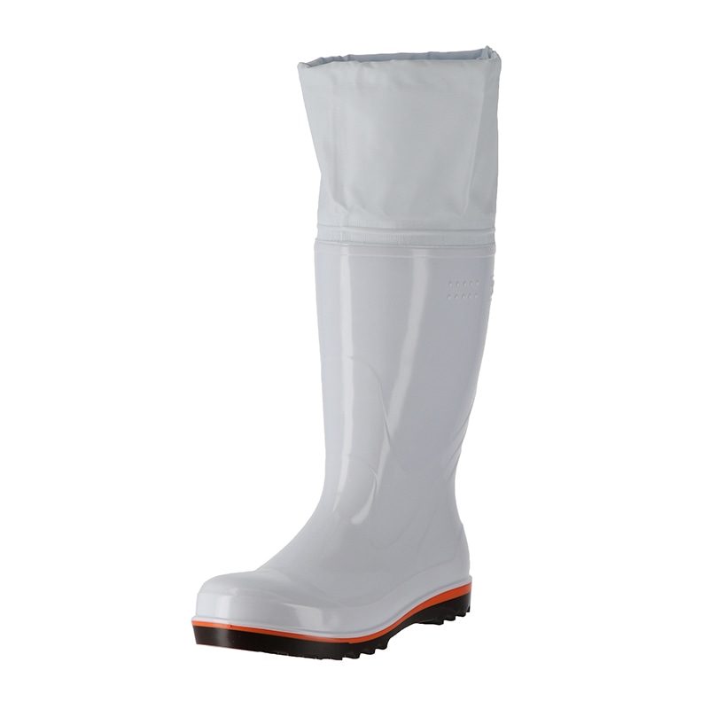 弘進ゴム 長靴 ハイブリーダーガード HB-501 カバー付 白 28.0cm C0191AA 1組(ご注文単位6組)【直送品】