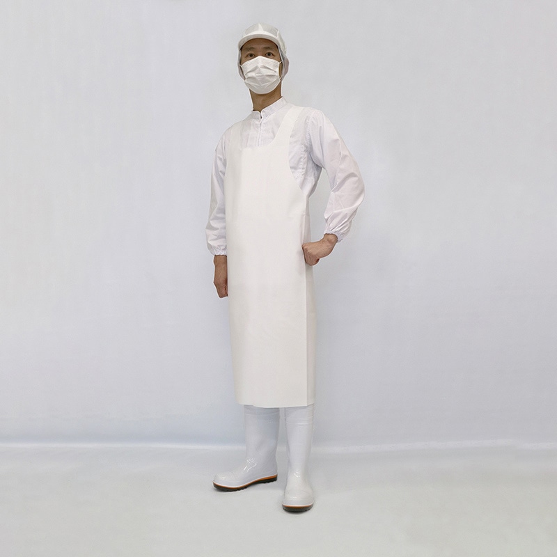 弘進ゴム エプロン　くるりンパ　エプロン　QP-01 ホワイト　L G0631AA 1枚（ご注文単位40枚）【直送品】