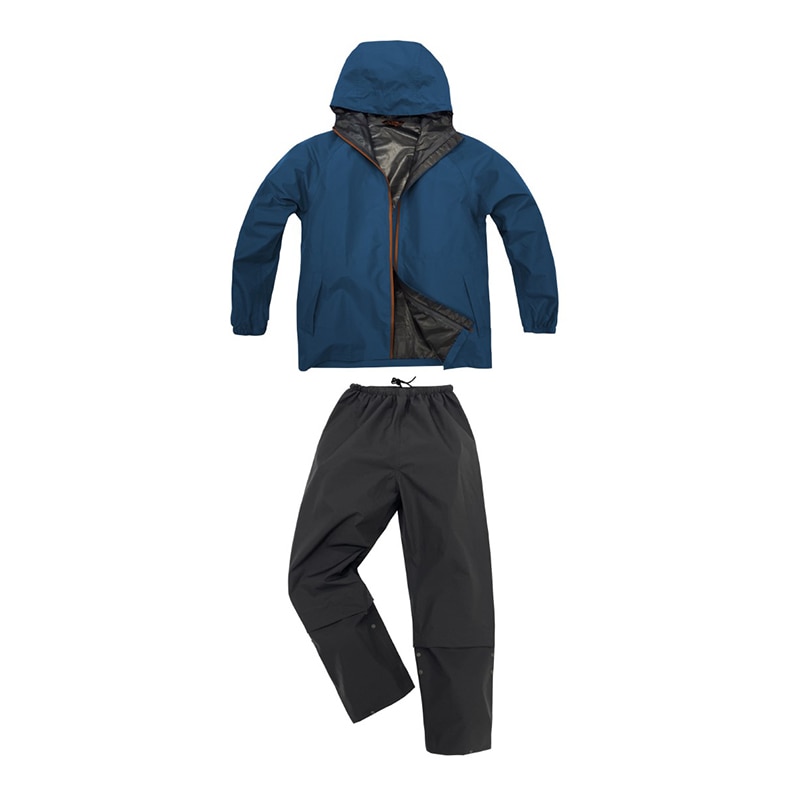 弘進ゴム ストームバスター 透湿 LIGHT レインスーツ B-1100 ブルー M 1枚(ご注文単位1枚)【直送品】