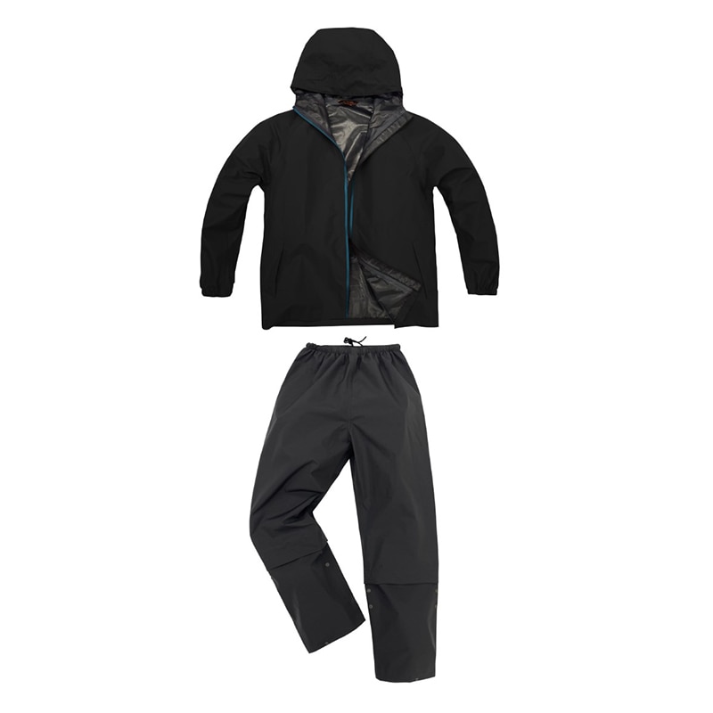 弘進ゴム ストームバスター 透湿 LIGHT レインスーツ B-1100 ブラック S 1枚(ご注文単位1枚)【直送品】