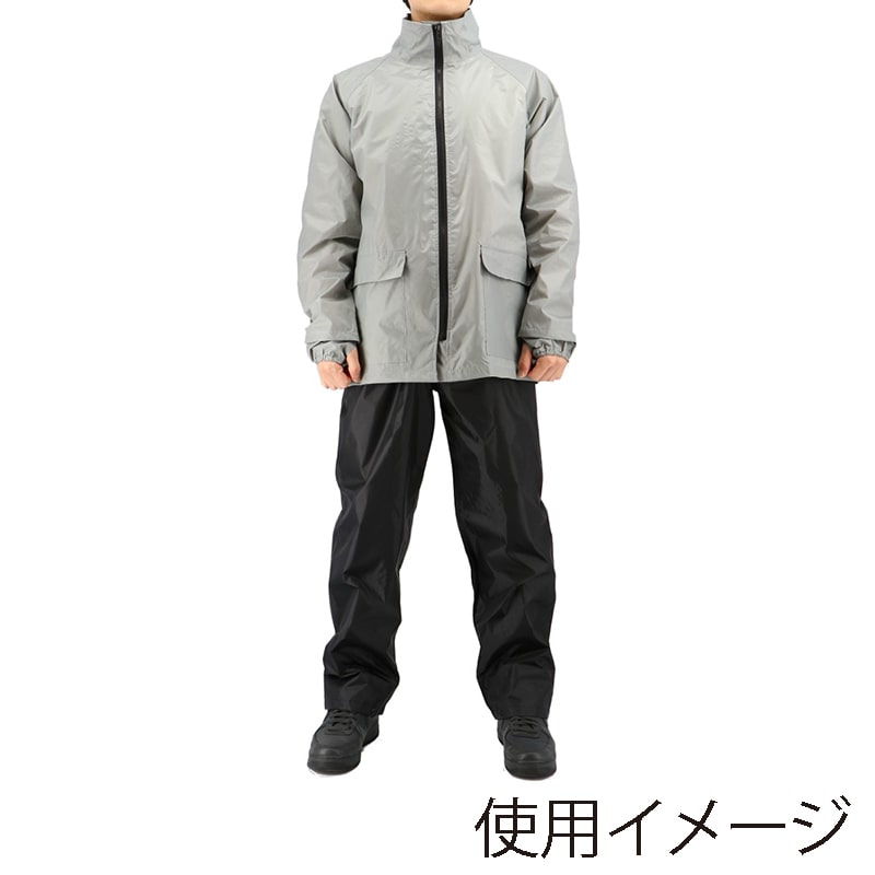 弘進ゴム ストームバスター　リュック対応レインスーツ B-1200 グレー　L 1枚（ご注文単位1枚）【直送品】
