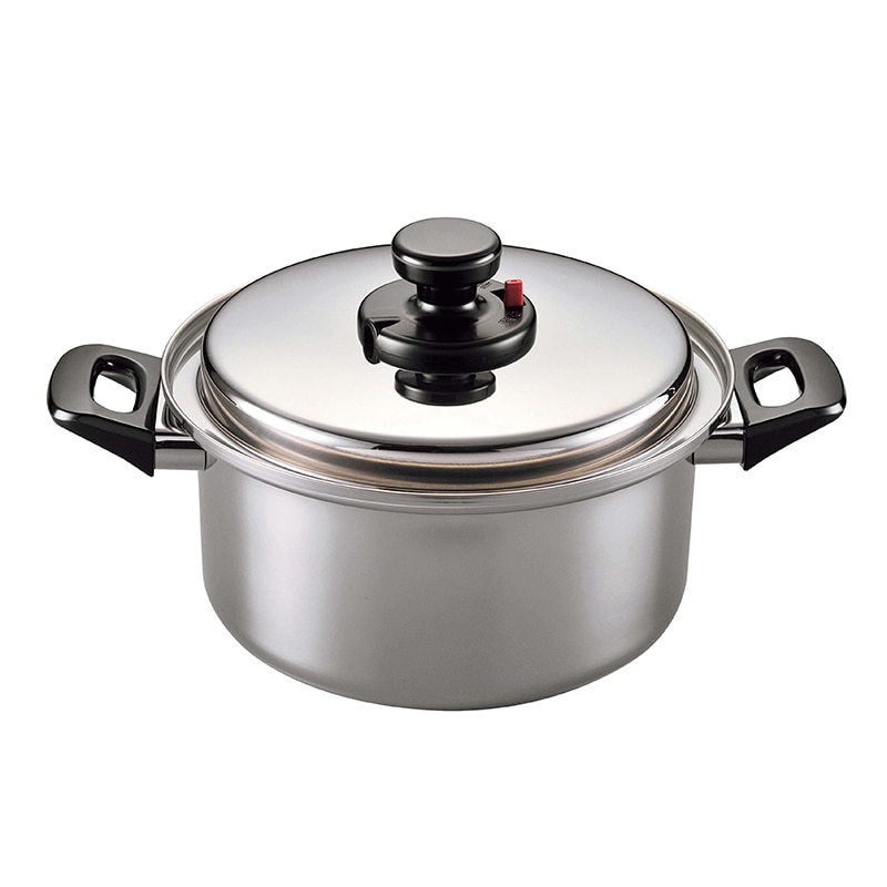 18-10(電磁対応)エクストラ 深型両手鍋 20cm 1個(ご注文単位1個)【直送品】