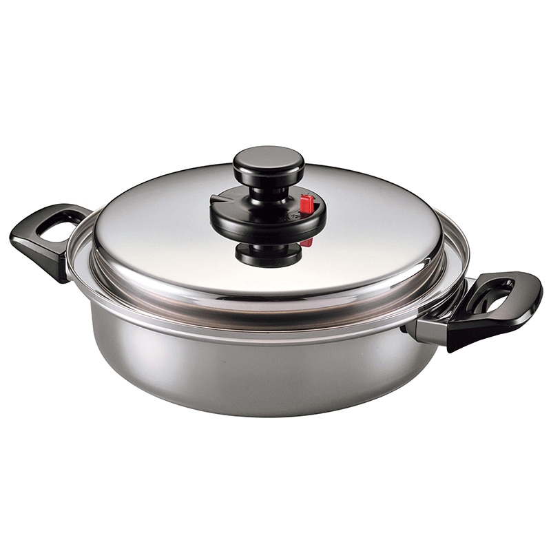 18-10(電磁対応)エクストラ 卓上両手鍋 24cm 1個(ご注文単位1個)【直送品】