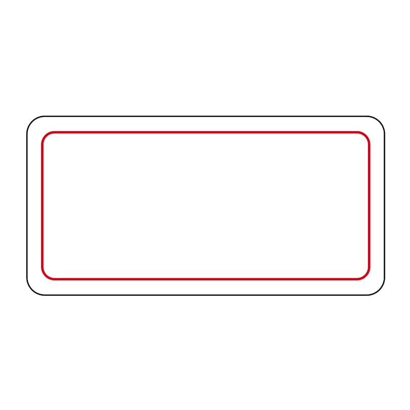 ヒカリ紙工 シール　SMラベル 1000枚入 S0222 赤枠　1袋（ご注文単位1袋）【直送品】