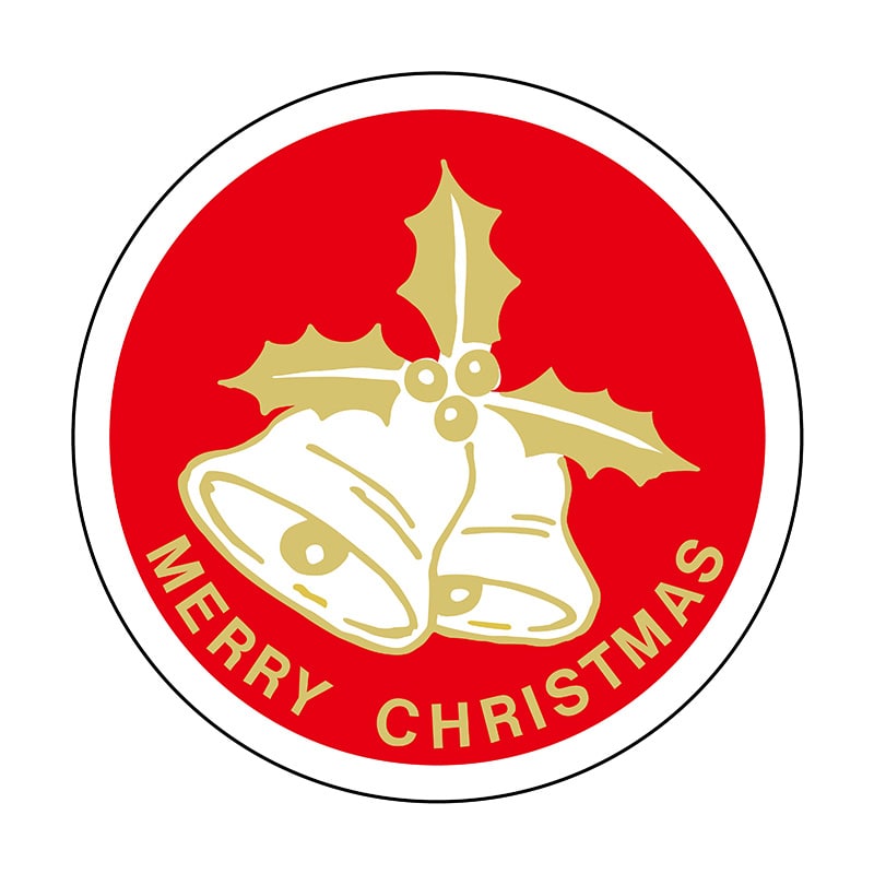 ヒカリ紙工 シール SMラベル 750枚入 B0619 MERRY CHRISTMAS 1袋(ご注文単位1袋)【直送品】