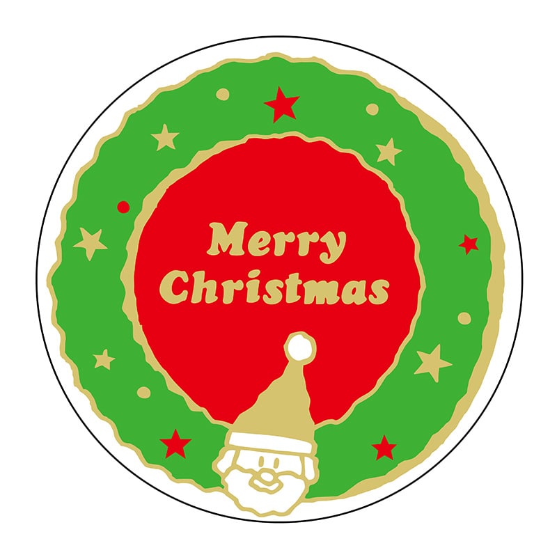 ヒカリ紙工 シール SMラベル 500枚入 B0620 MERRY CHRISTMAS 1袋(ご注文単位1袋)【直送品】