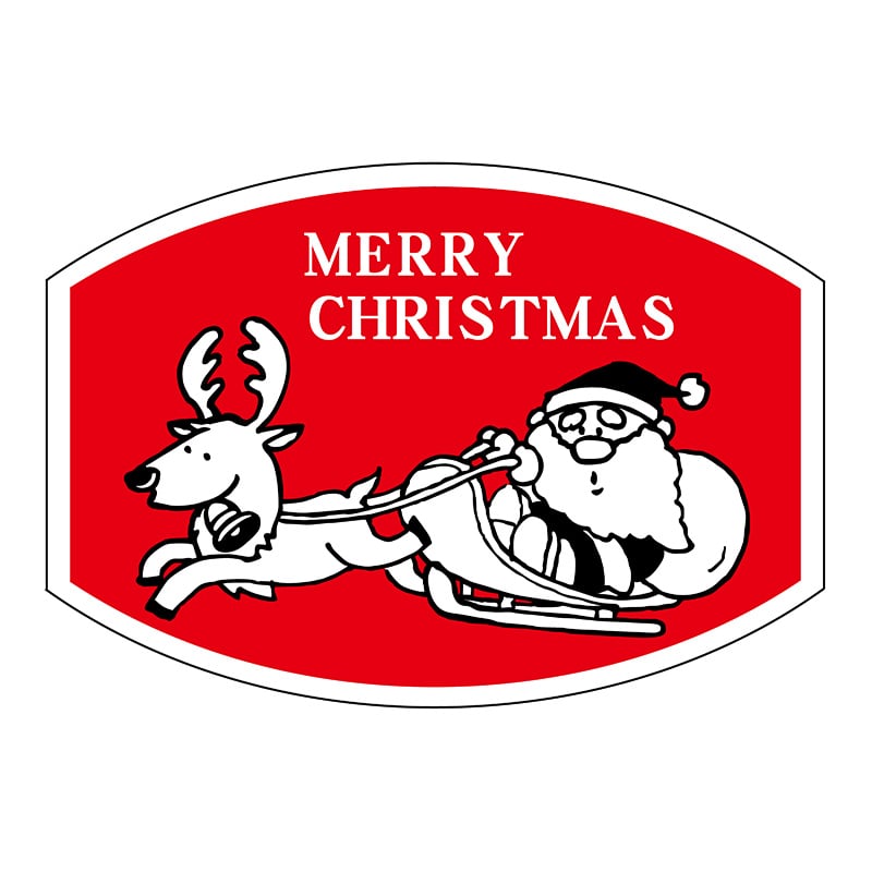 ヒカリ紙工 シール SMラベル 750枚入 B0629 MERRY CHRISTMAS 1袋(ご注文単位1袋)【直送品】