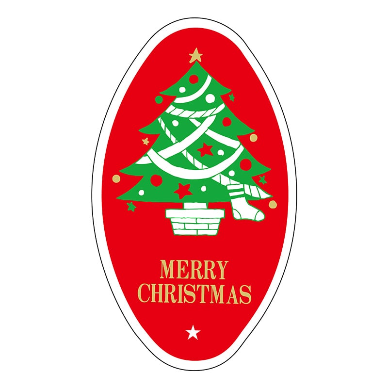 ヒカリ紙工 シール SMラベル 750枚入 B0633 MERRY CHRISTMAS 1袋(ご注文単位1袋)【直送品】