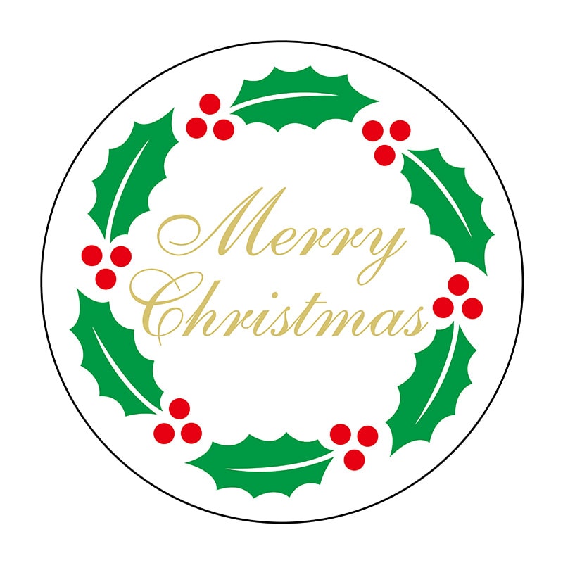 ヒカリ紙工 シール SMラベル 750枚入 B0673 MerryChristmas 1袋(ご注文単位1袋)【直送品】