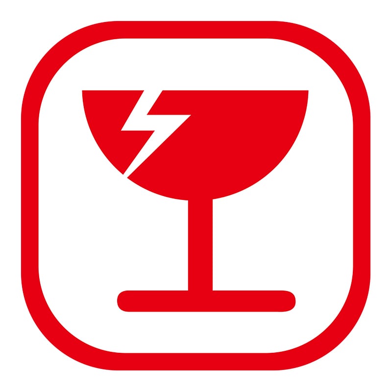 ヒカリ紙工 シール　SMラベル 500枚入 ラ8550 われもの注意　1袋（ご注文単位1袋）【直送品】