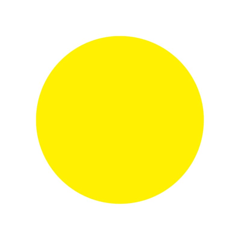 ヒカリ紙工 シール　SMラベル 1500枚入 W6165 黄 14φ ぬき　1袋（ご注文単位1袋）【直送品】