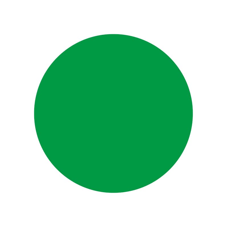 ヒカリ紙工 シール　SMラベル 1500枚入 W6167 緑 14φ ぬき　1袋（ご注文単位1袋）【直送品】