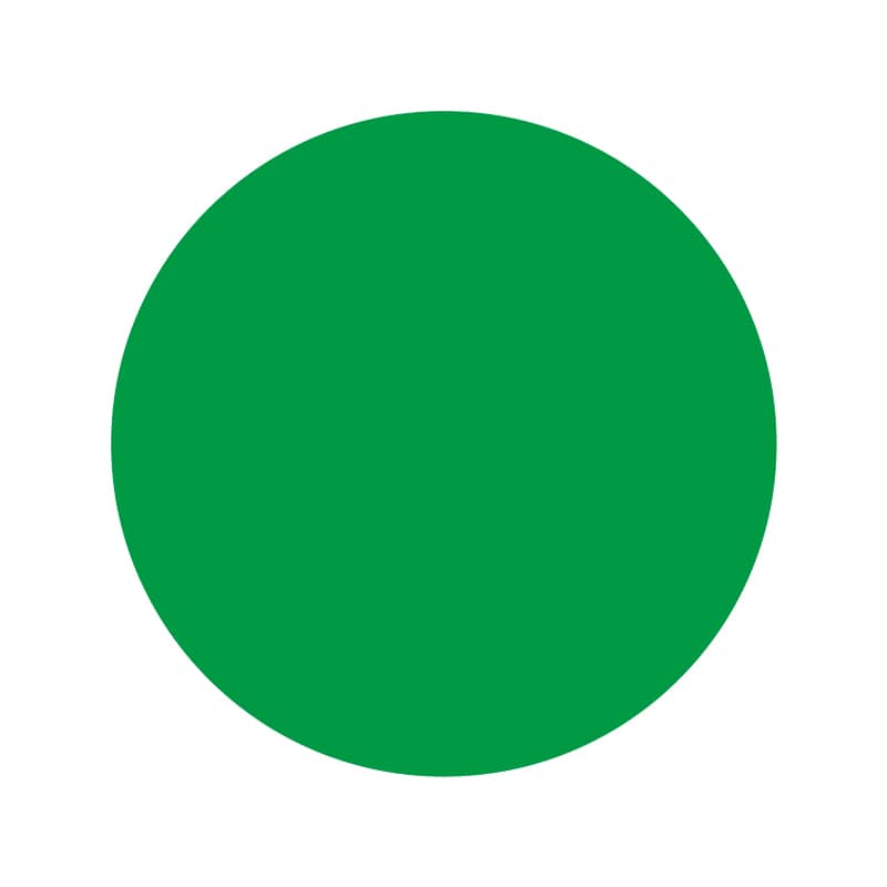 ヒカリ紙工 シール　SMラベル 1000枚入 W6174 緑 18φ ぬき　1袋（ご注文単位1袋）【直送品】