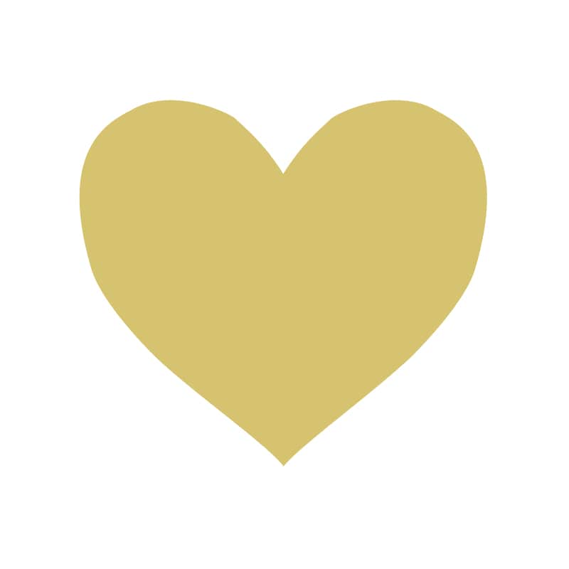 ヒカリ紙工 シール　SMラベル 1250枚入 W6179 金 ハート型 ぬき　1袋（ご注文単位1袋）【直送品】