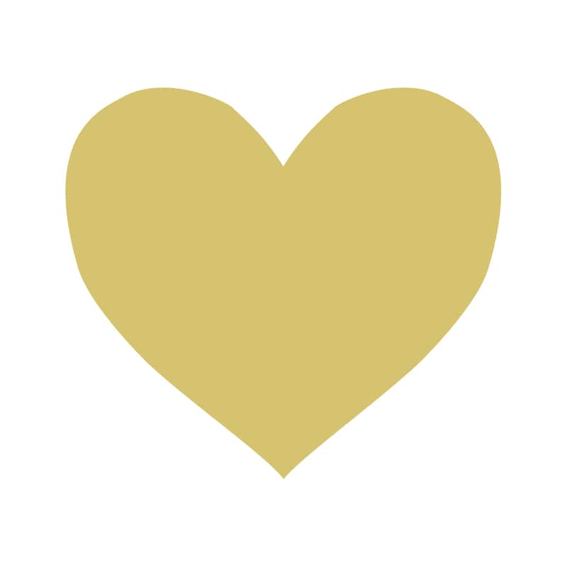 ヒカリ紙工 シール　SMラベル 800枚入 W6183 金 ハート型 ぬき　1袋（ご注文単位1袋）【直送品】