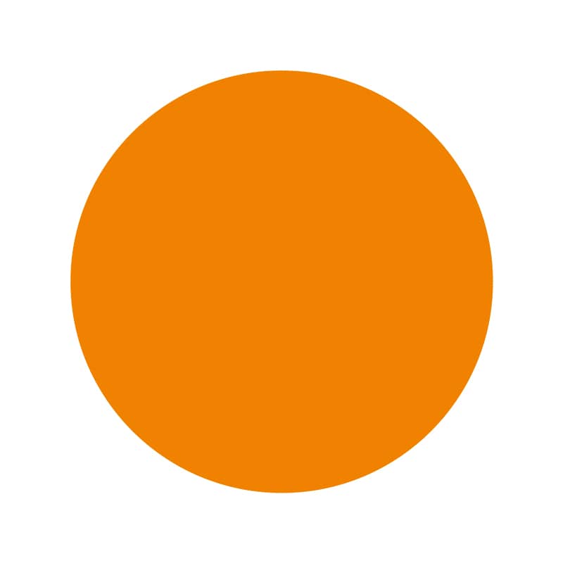 ヒカリ紙工 シール　SMラベル 1000枚入 W6216 オレンジ 18φヌキ　1袋（ご注文単位1袋）【直送品】