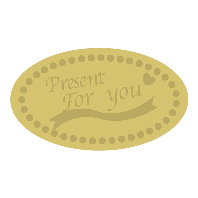 ヒカリ紙工 シール　SMラベル 225枚入  Y6480 Present For You　1袋（ご注文単位1袋）【直送品】