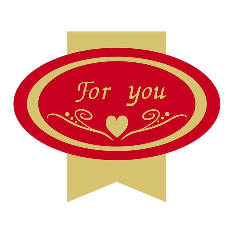 ヒカリ紙工 シール　SMラベル 200枚入 Y6481 For You　1袋（ご注文単位1袋）【直送品】