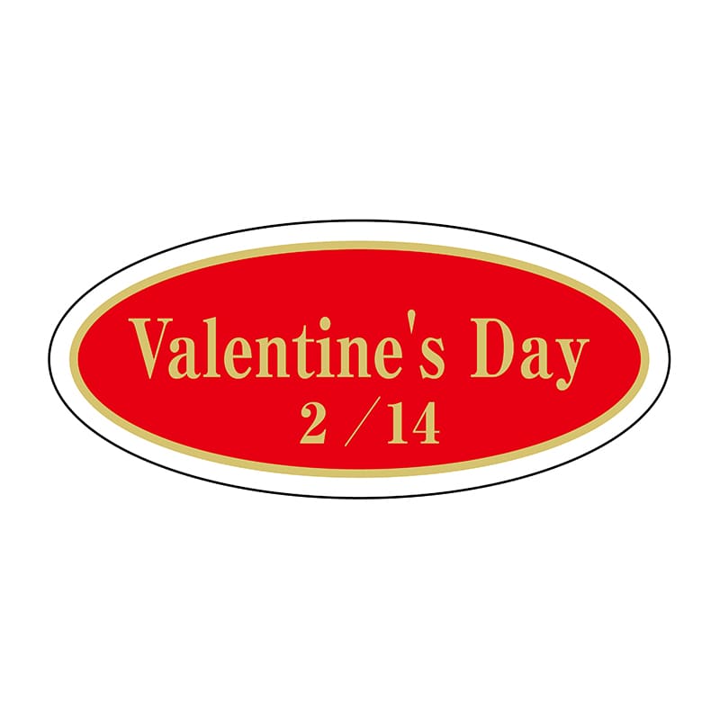 ヒカリ紙工 シール SMラベル 500枚入 2H002 Valentine’sDay 1袋(ご注文単位1袋)【直送品】