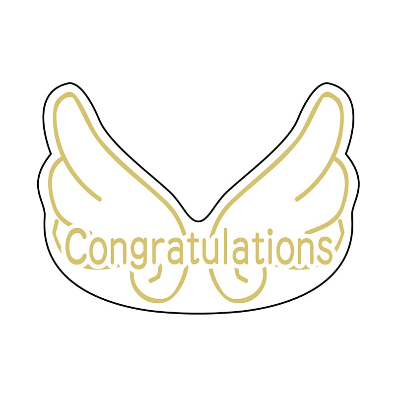 ヒカリ紙工 シール　SMラベル 525枚入 2H080 Congratulations　1袋（ご注文単位1袋）【直送品】