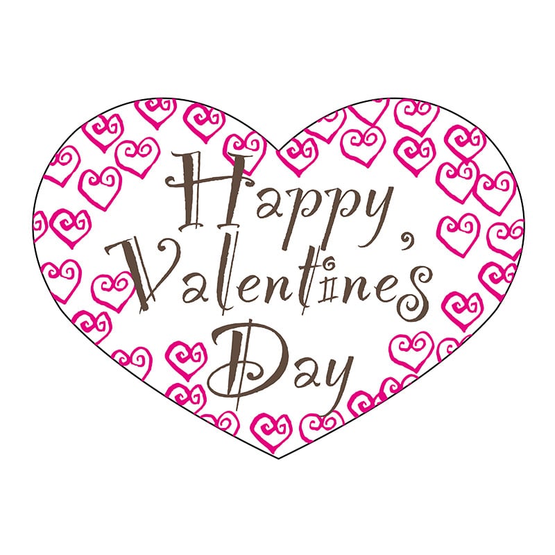 ヒカリ紙工 シール　SMラベル 200枚入  GY125 HappyValentinesDay　1袋（ご注文単位1袋）【直送品】