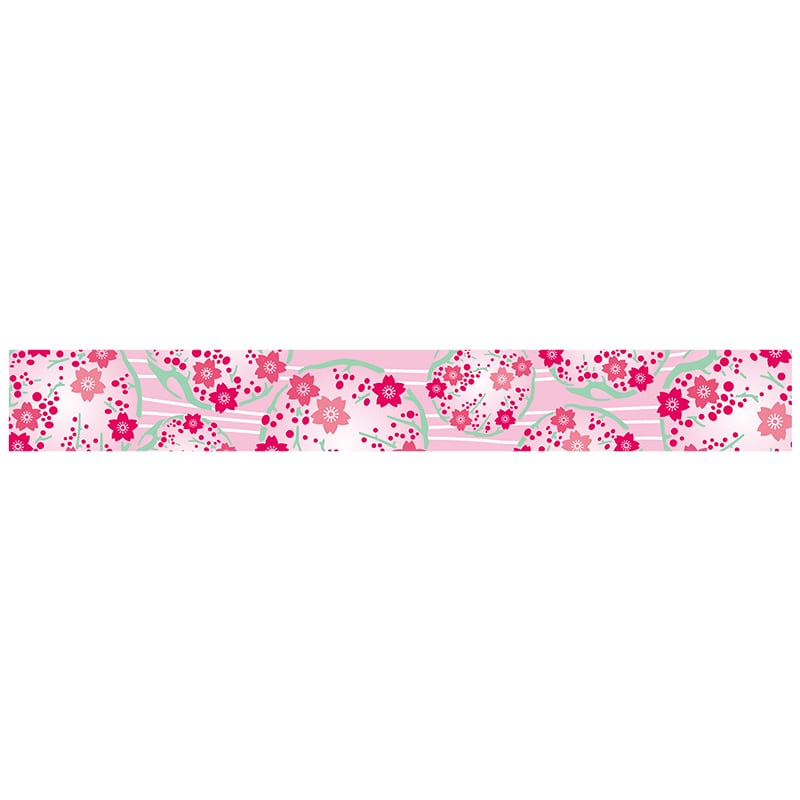 ヒカリ紙工 シール　SMラベル 100枚入 GY141 帯ラベル 春 桜柄　1袋（ご注文単位1袋）【直送品】