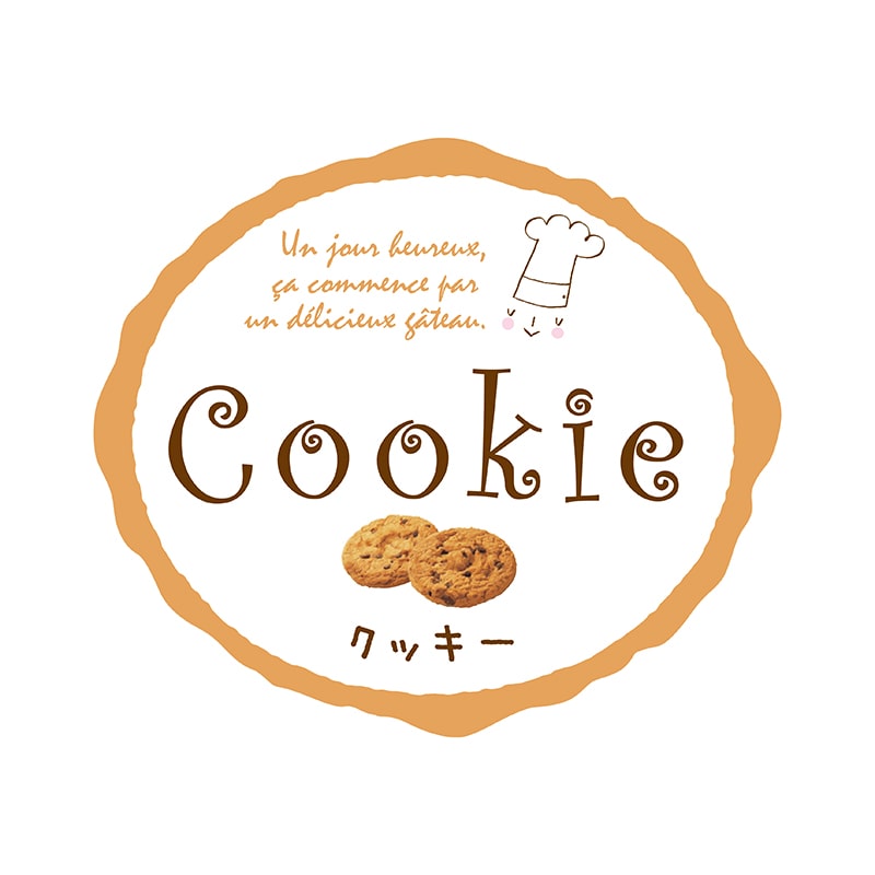 ヒカリ紙工 シール　SMラベル 300枚入り SO-212　クッキー 300枚/束（ご注文単位1束）【直送品】