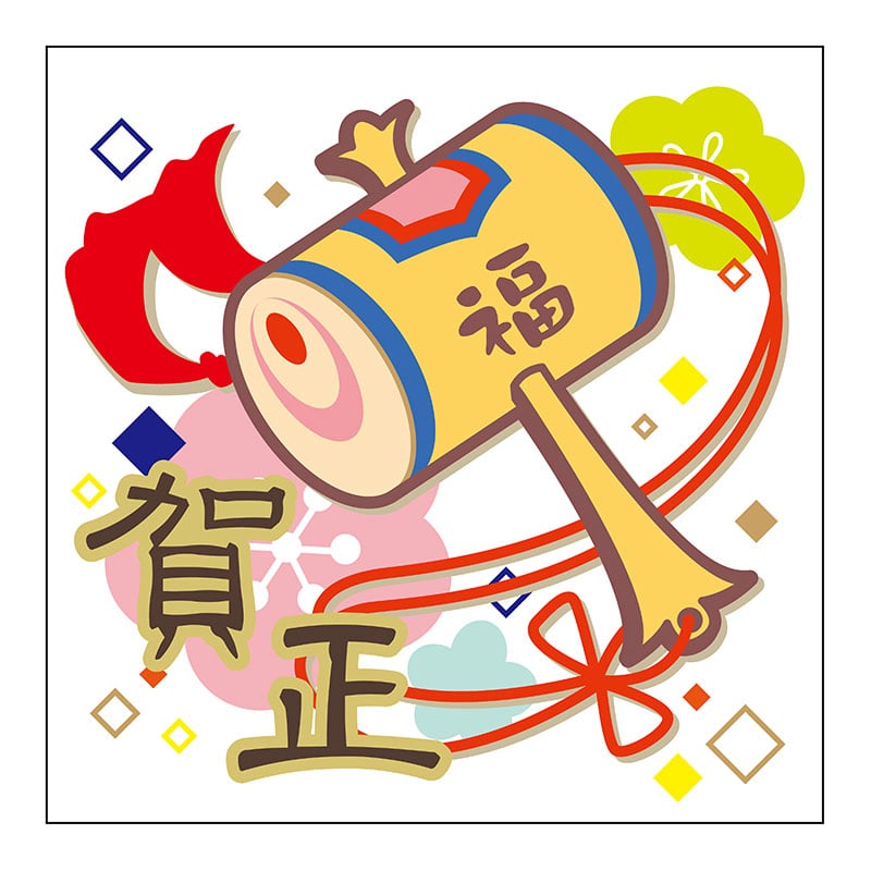 ヒカリ紙工 シール SMラベル 500枚入 GY187 賀正 1袋(ご注文単位1袋)【直送品】