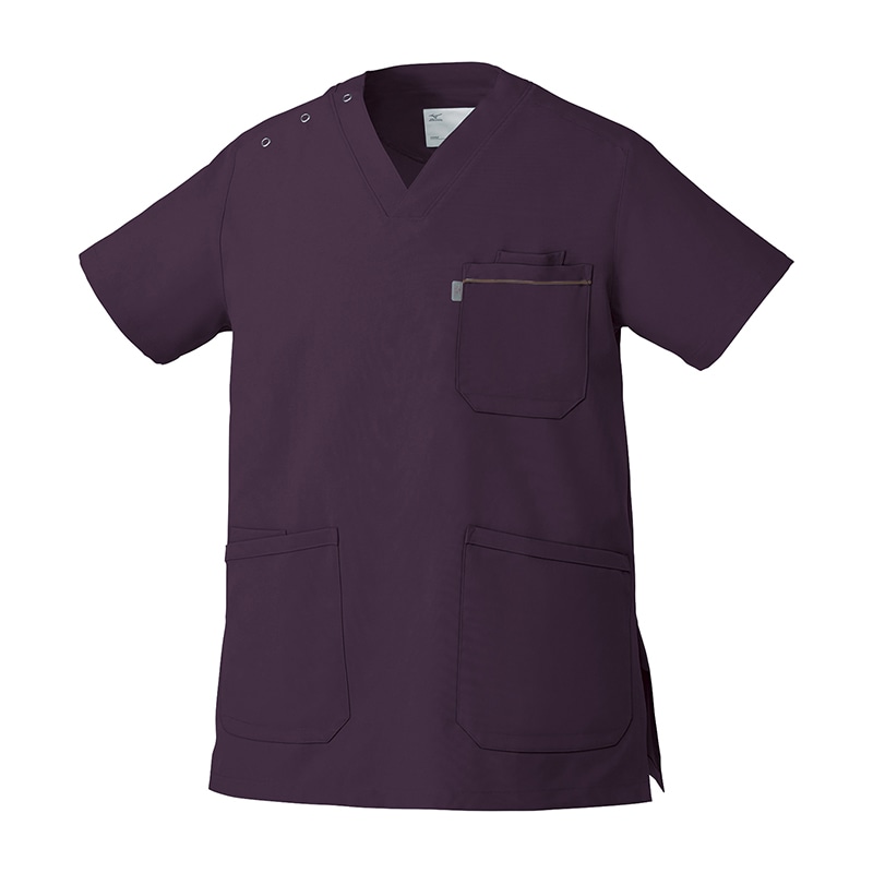 スクラブ　兼用　MZ-0018 4L　パープル  1個（ご注文単位1個）【直送品】