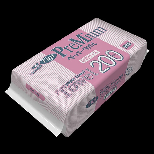 尚美堂 プレミアムペーパータオル 中判　200枚入 968635 1外袋/袋（ご注文単位35袋）【直送品】