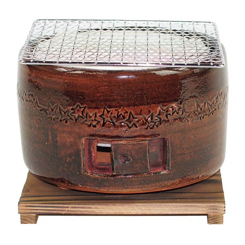 三河コンロ（茶）C-2   1個（ご注文単位1個）【直送品】